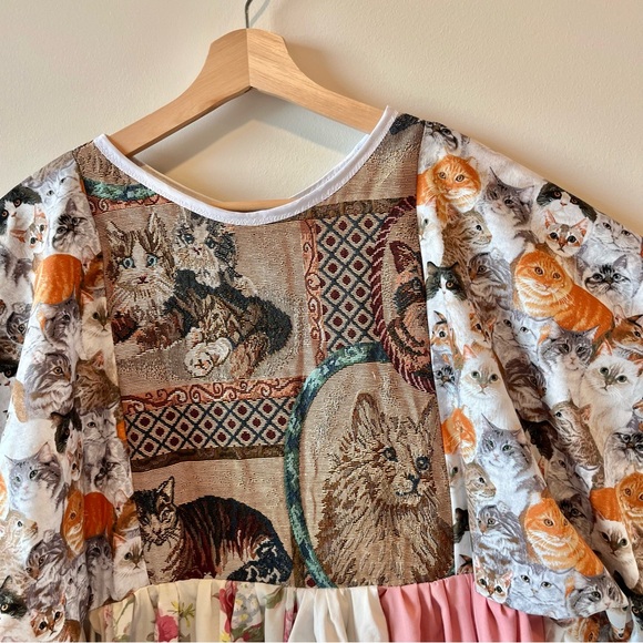 Cats “Moonlit Meow” Handmade Quilted Jasmine Dress | SKU 11165 - Picture 10 of 16